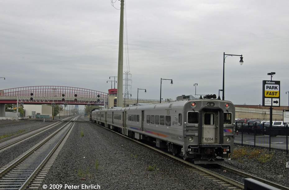 (182k, 930x611)<br><b>Country:</b> United States<br><b>System:</b> NJ Transit (or Predecessor)<br><b>Line:</b> NJT Main/Bergen Line<br><b>Location:</b> Secaucus Junction<br><b>Car:</b> NJT Comet V 6034 <br><b>Photo by:</b> Peter Ehrlich<br><b>Date:</b> 10/9/2009<br><b>Notes:</b> Outbound from Hoboken.<br><b>Viewed (this week/total):</b> 0 / 986