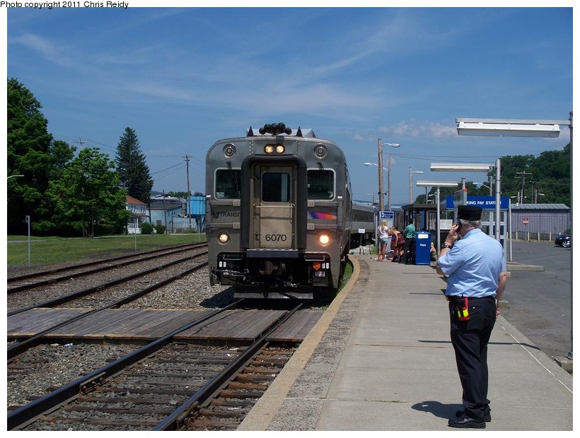 (160k, 820x620)<br><b>Country:</b> United States<br><b>System:</b> NJ Transit (or Predecessor)<br><b>Line:</b> NJT Main/Bergen Line<br><b>Location:</b> Port Jervis<br><b>Car:</b> NJT Comet V 6070 <br><b>Photo by:</b> Chris Reidy<br><b>Date:</b> 6/18/2010<br><b>Viewed (this week/total):</b> 0 / 1515