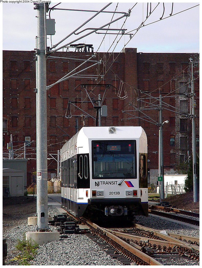 (340k, 790x1047)<br><b>Country:</b> United States<br><b>City:</b> Jersey City, NJ<br><b>System:</b> Hudson Bergen Light Rail<br><b>Location:</b> Harborside<br><b>Car:</b> NJT-HBLR LRV (Kinki-Sharyo, 1998-99) 2013 <br><b>Photo by:</b> David Pirmann<br><b>Date:</b> 11/12/2000<br><b>Viewed (this week/total):</b> 1 / 2375