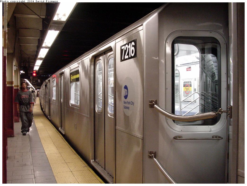 (118k, 1044x788)<br><b>Country:</b> United States<br><b>City:</b> New York<br><b>System:</b> New York City Transit<br><b>Line:</b> IRT East Side Line<br><b>Location:</b> Brooklyn Bridge/City Hall<br><b>Route:</b> 6<br><b>Car:</b> R-142A (Primary Order, Kawasaki, 1999-2002) 7216 <br><b>Photo by:</b> David Pirmann<br><b>Date:</b> 7/11/2000<br><b>Viewed (this week/total):</b> 6 / 6301