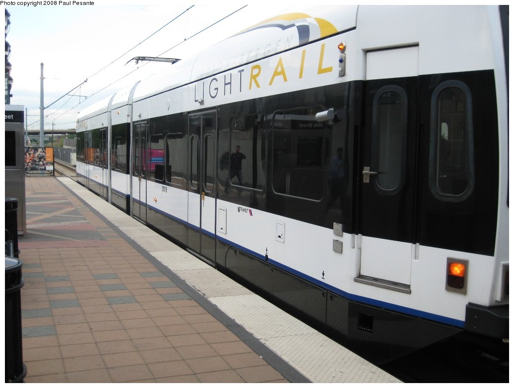 (159k, 1044x788)<br><b>Country:</b> United States<br><b>City:</b> Bayonne, NJ<br><b>System:</b> Hudson Bergen Light Rail<br><b>Location:</b> East 45th Street<br><b>Car:</b> NJT-HBLR LRV (Kinki-Sharyo, 1998-99) 20x3 <br><b>Photo by:</b> Paul Pesante<br><b>Date:</b> 6/19/2008<br><b>Viewed (this week/total):</b> 1 / 1125